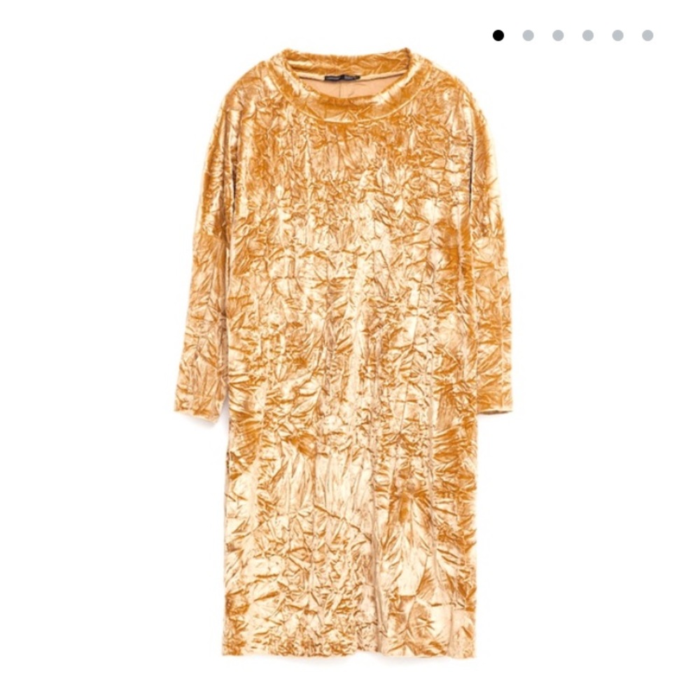 *NWOT* Zara Crushed Velvet Feel Dress